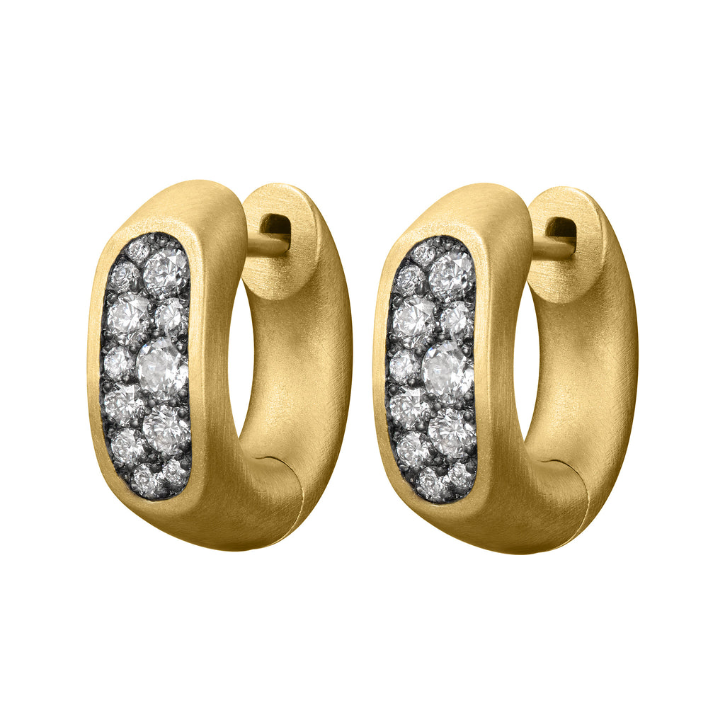 Arc Huggies Small - White Diamond