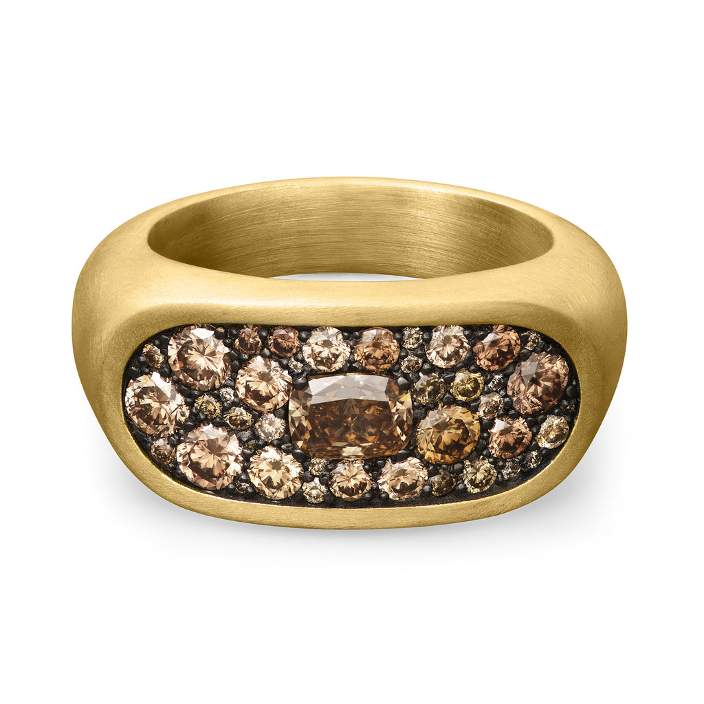 Arc Ring - Brown Diamond