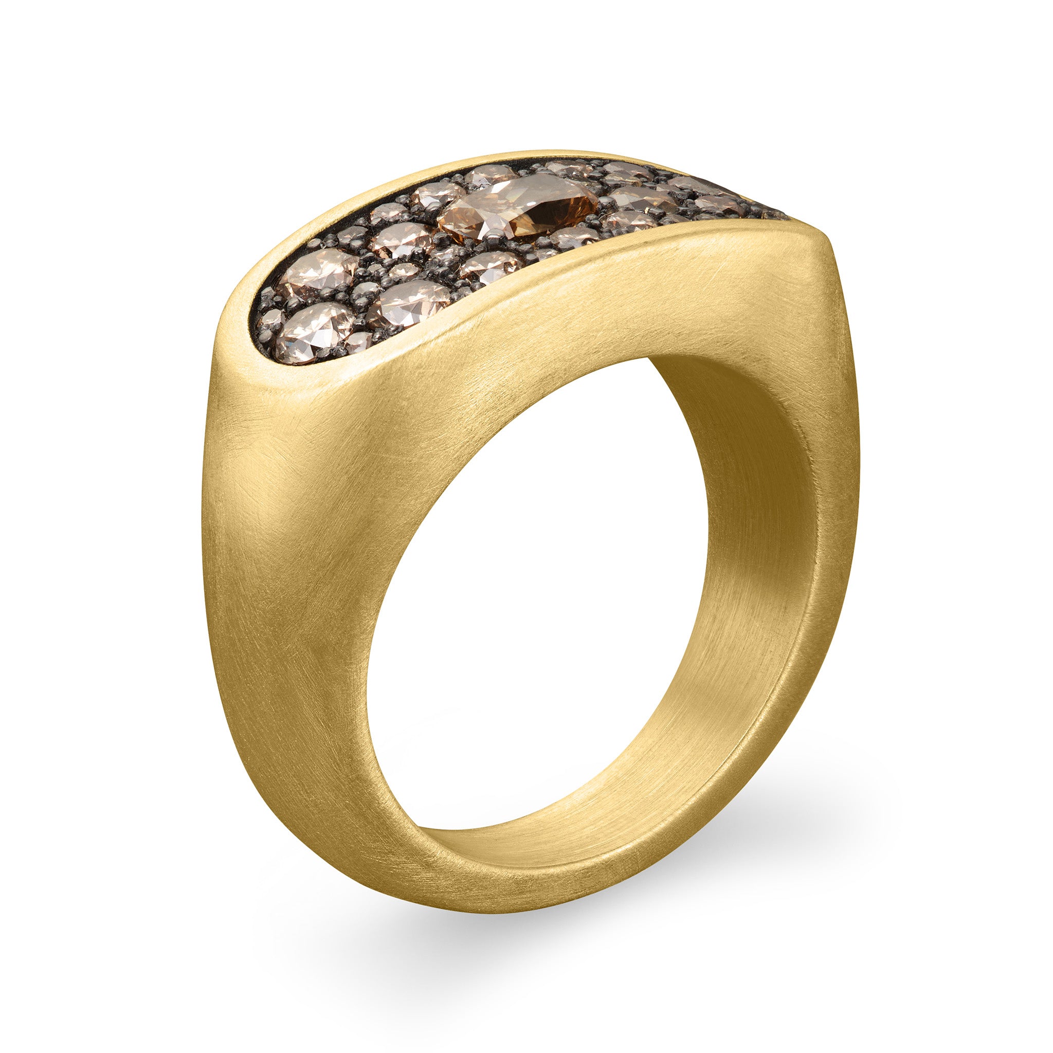 Arc Ring - Brown Diamond