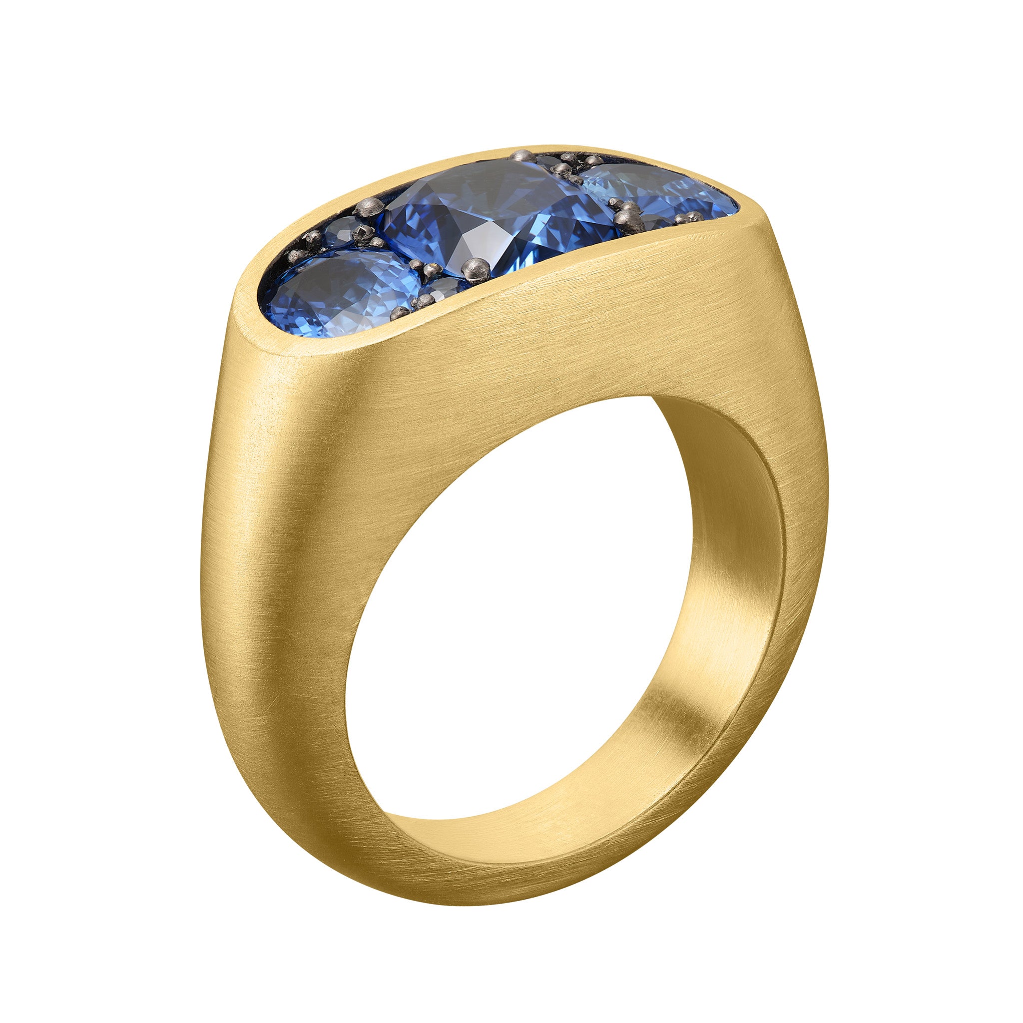 Keystone Ring - Blue Sapphire – Shola Branson