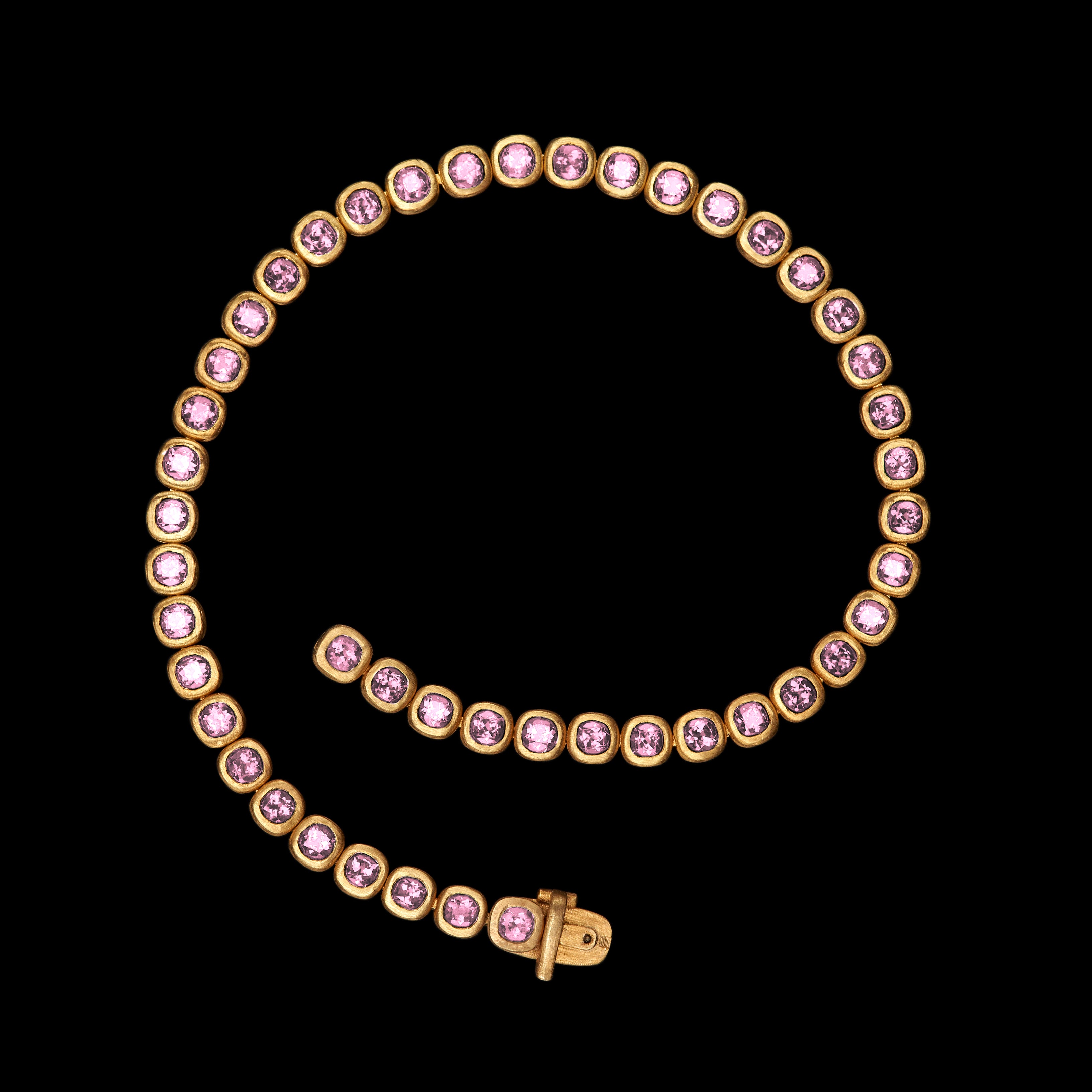 Shola Branson Tennis Bracelet Pink Sapphire 18k Gold