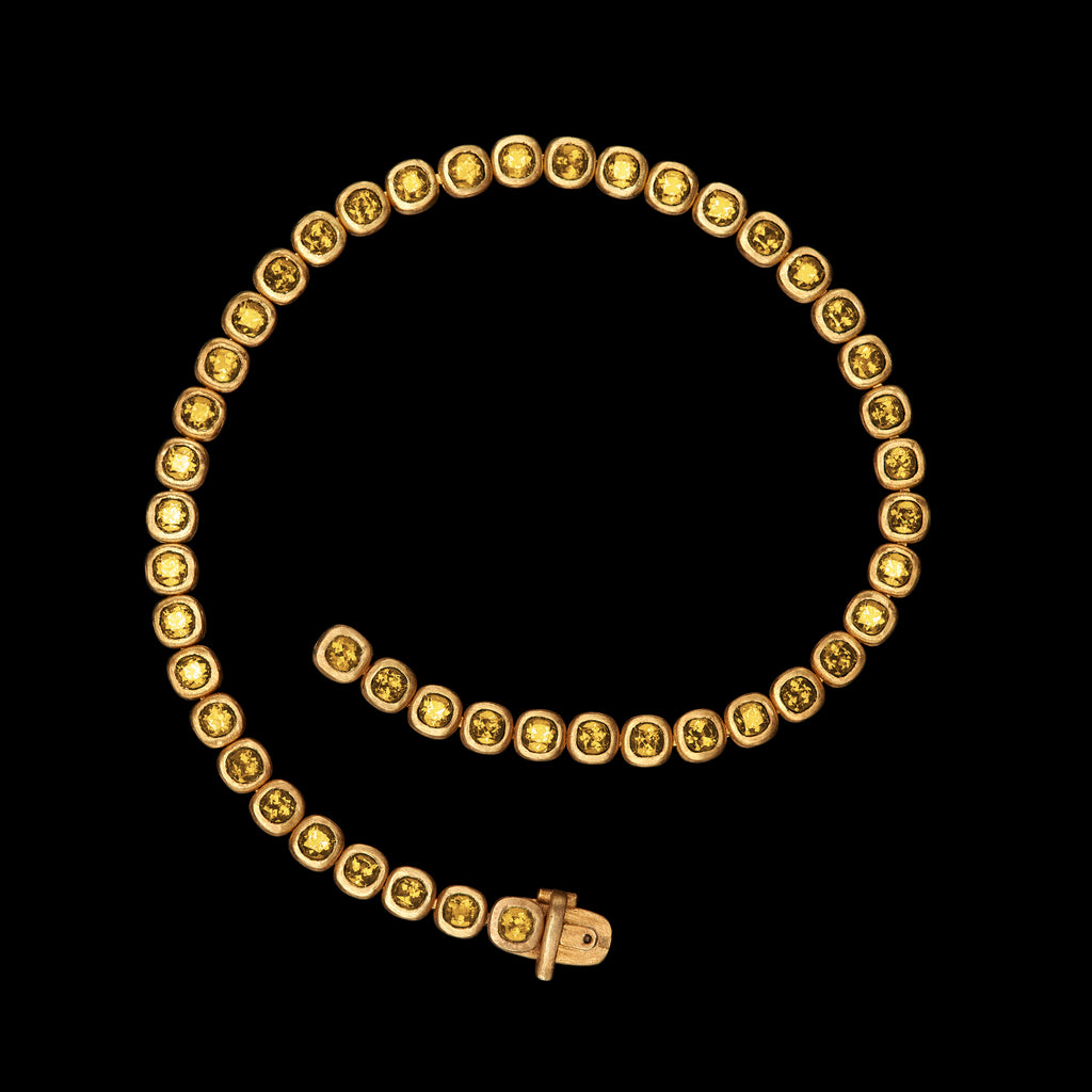 Shola Branson Tennis Bracelet Yellow Sapphire 18k Gold